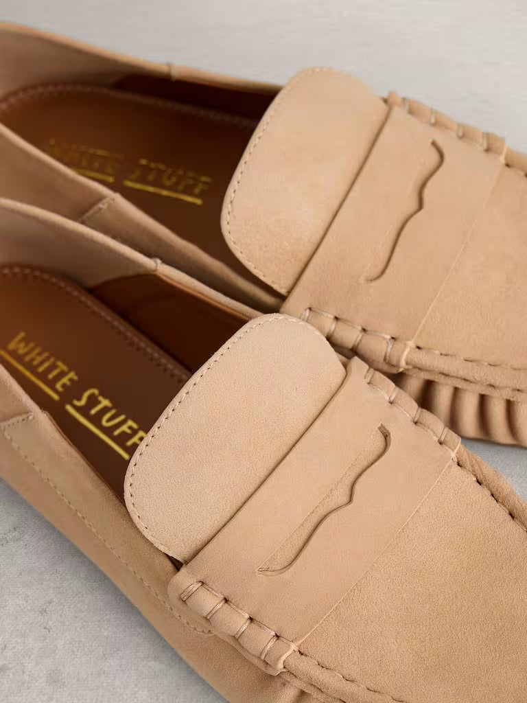 White Stuff | Lola Ruched Loafer | Light Tan