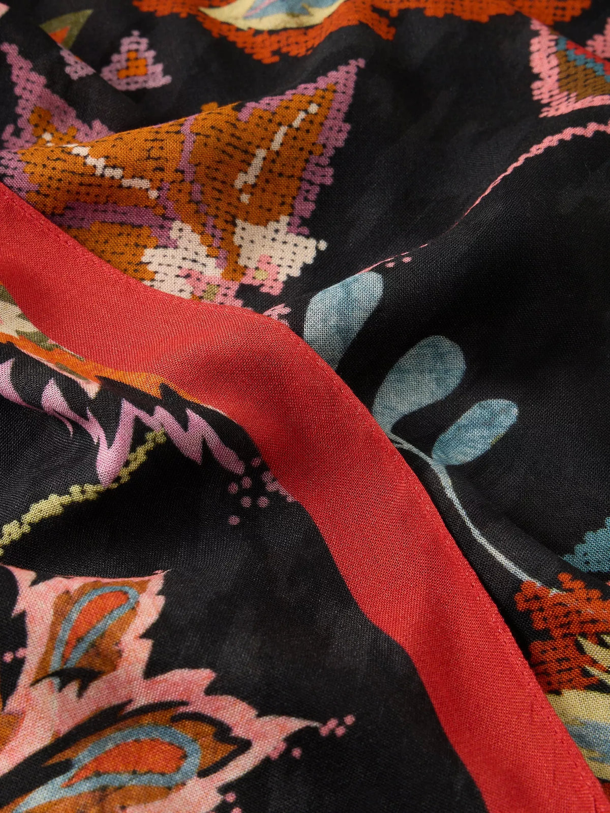 White Stuff | Sophie Printed Scarf | Black Print