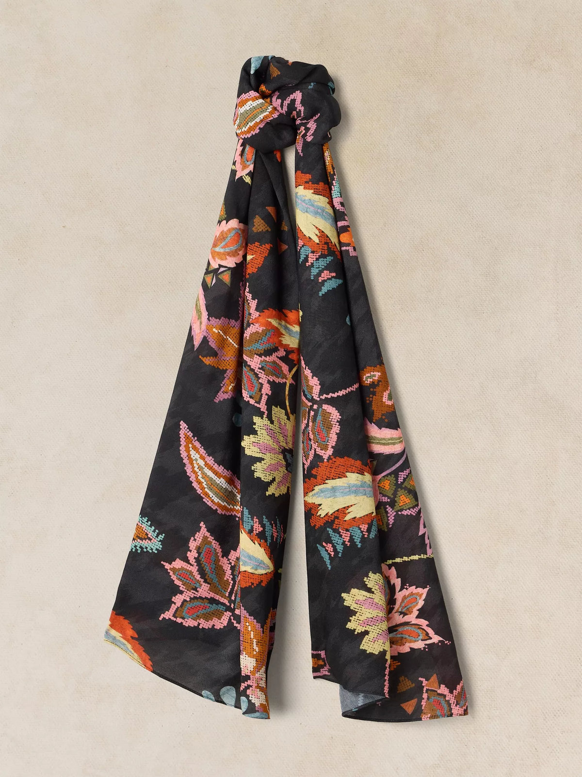 White Stuff | Sophie Printed Scarf | Black Print