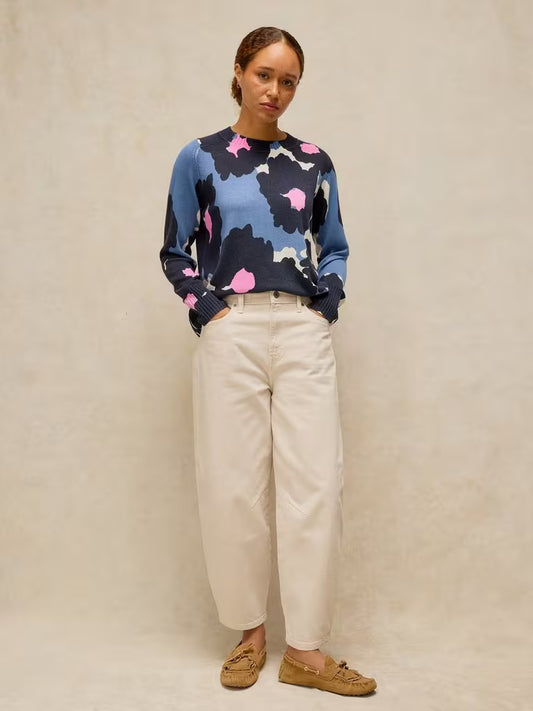 White Stuff | Sienna Printed Jumper | Blue Print