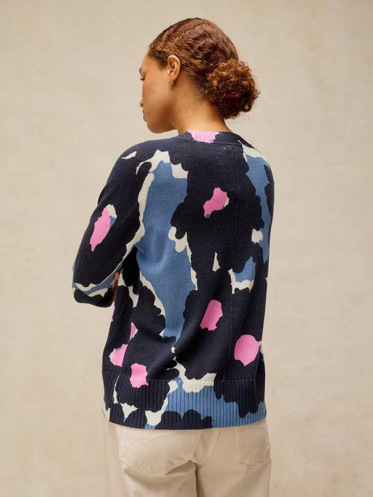 White Stuff | Sienna Printed Jumper | Blue Print