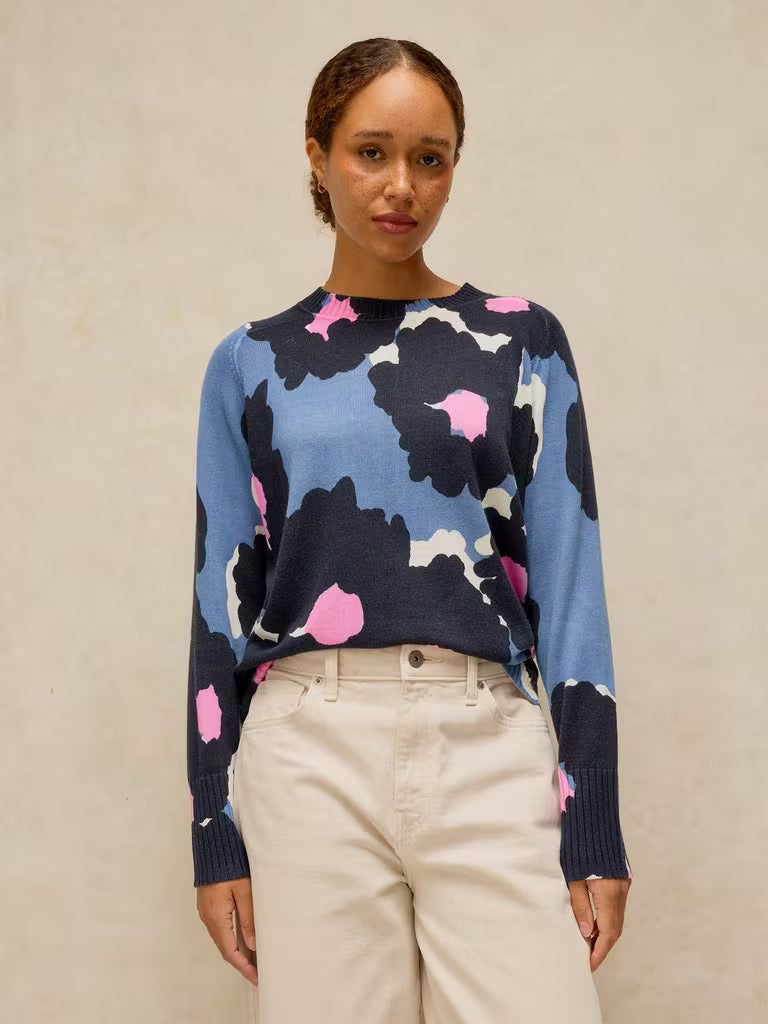 White Stuff | Sienna Printed Jumper | Blue Print