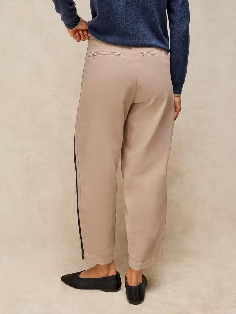 White Stuff | Adeline Utility Barrel Trousers | Light Natural