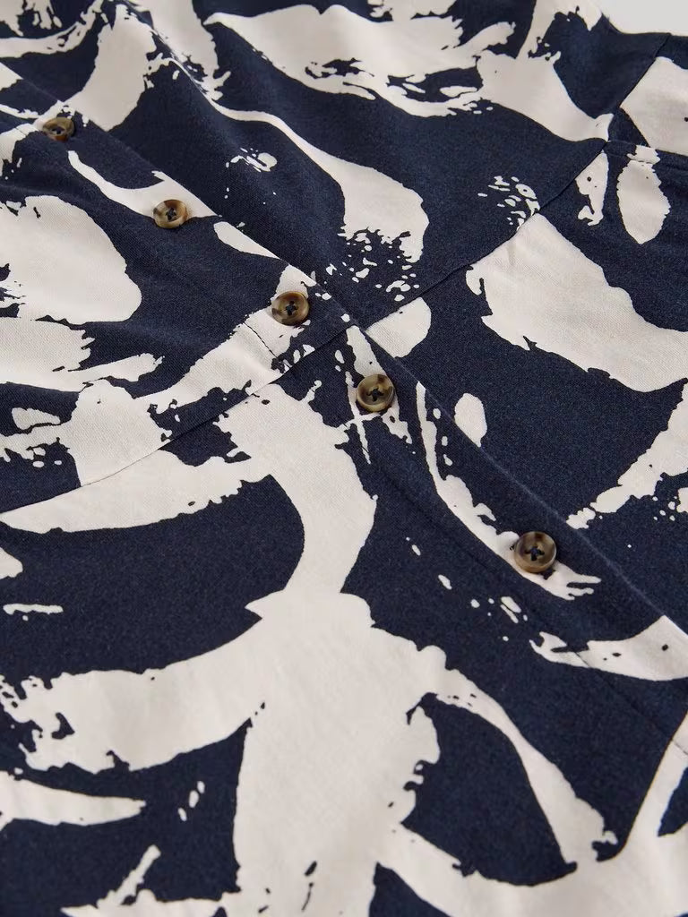 White Stuff | Rua Jersey Dress | Navy Multi