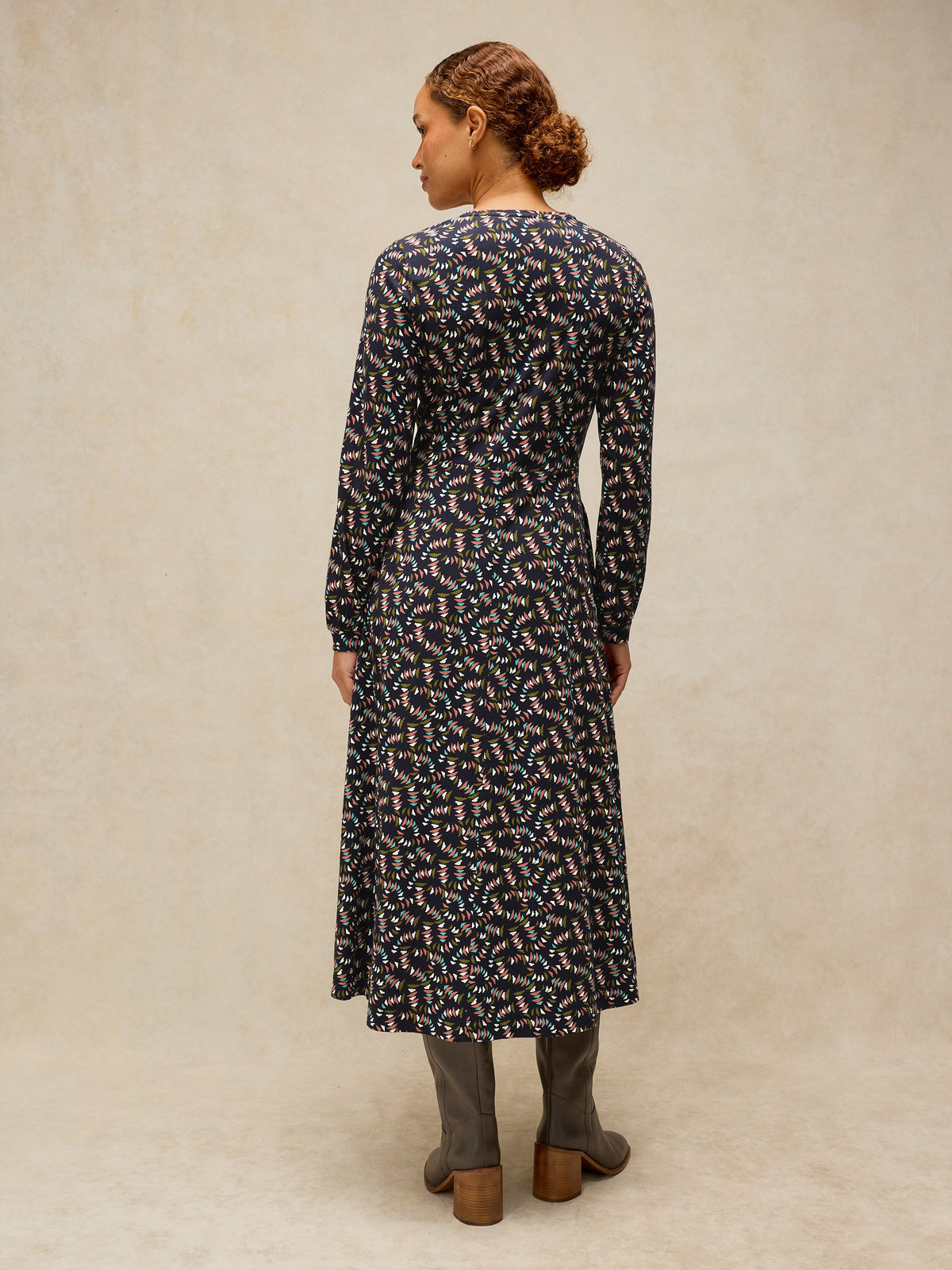 White Stuff | Megan Jersey Dress | Navy Multi