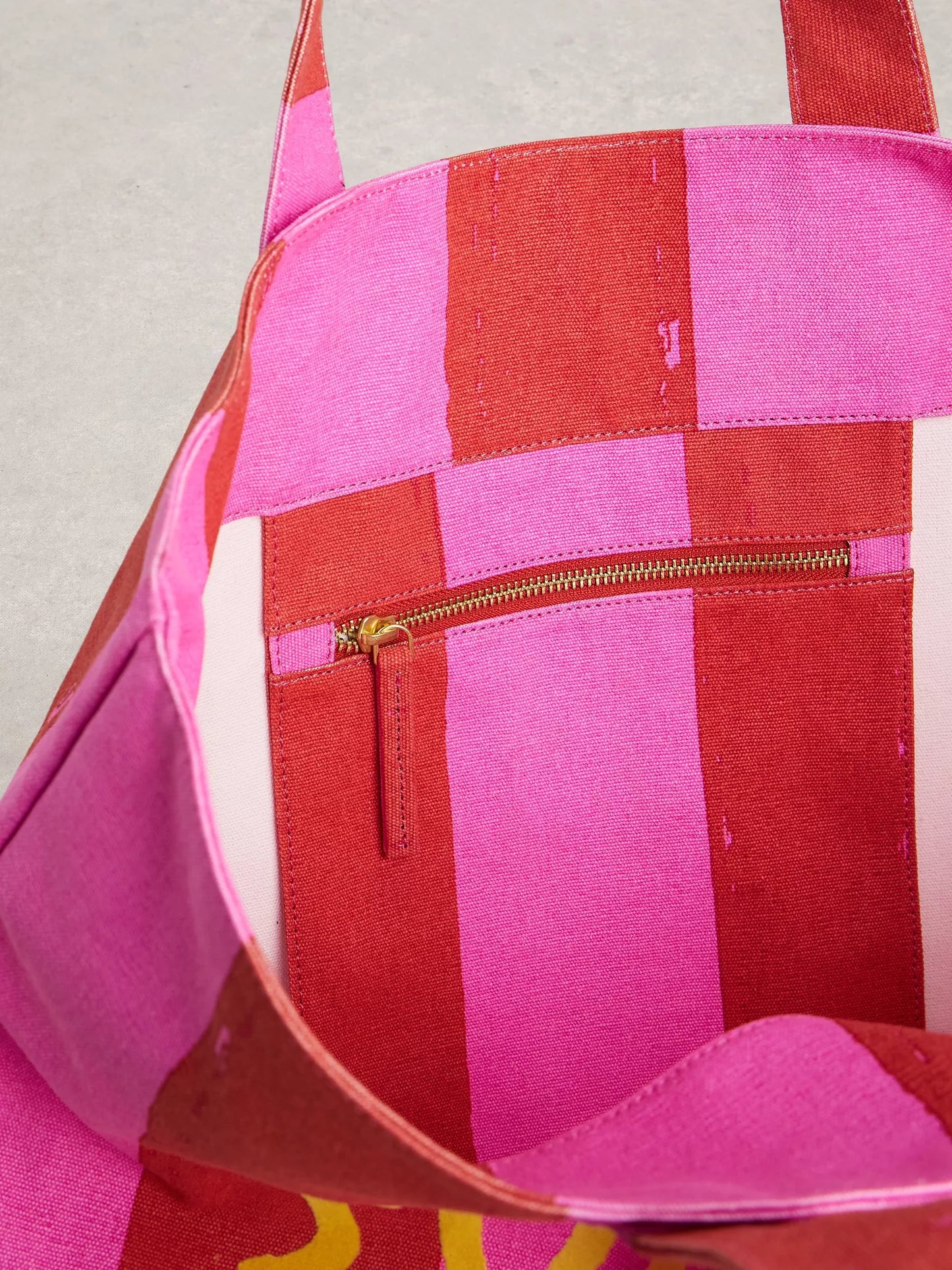 White Stuff | Canvas Summer Bag | Pink & Red