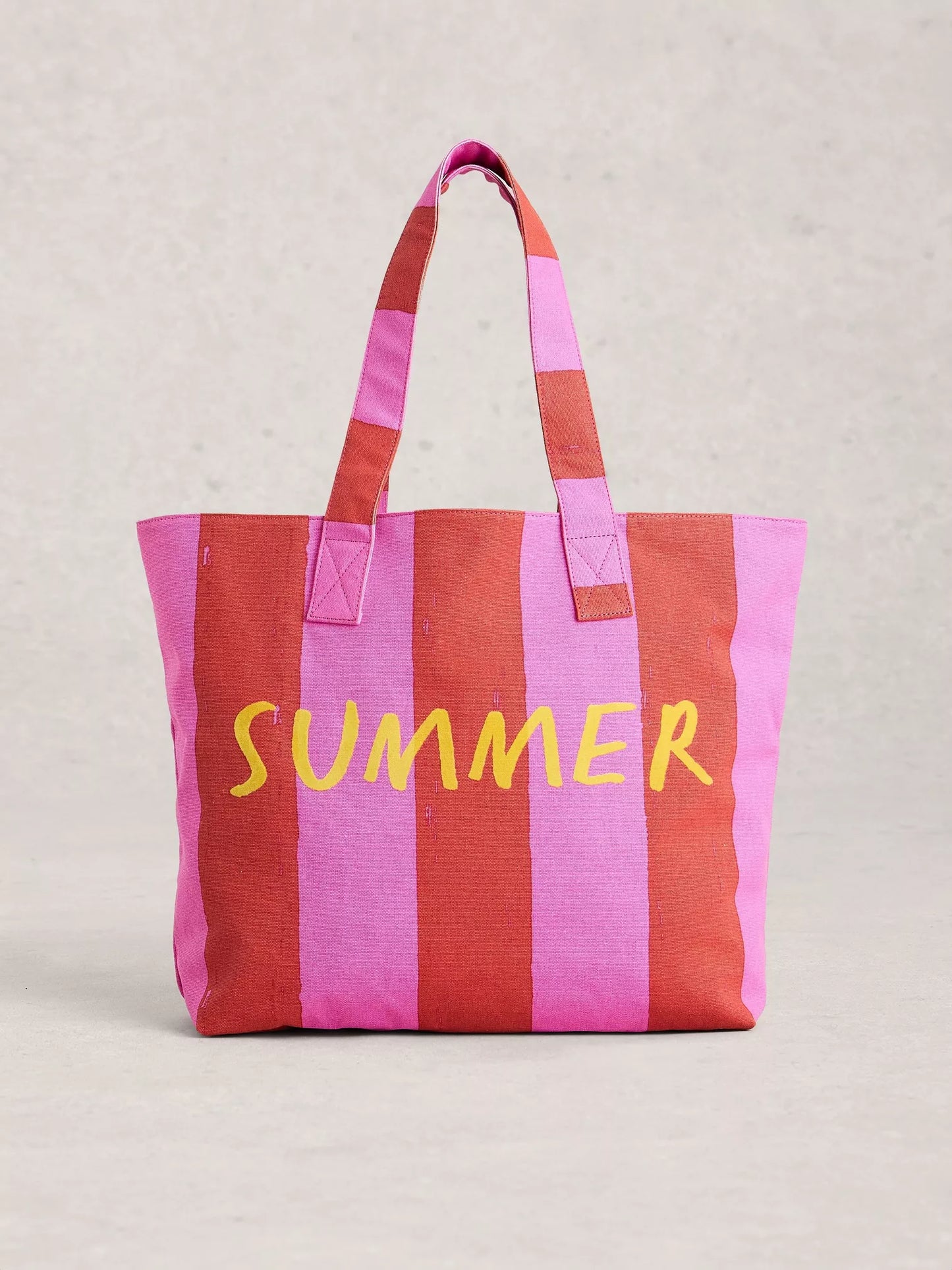 White Stuff | Canvas Summer Bag | Pink & Red