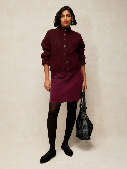 White Stuff | Tia Cord Skirt | Dark Plum