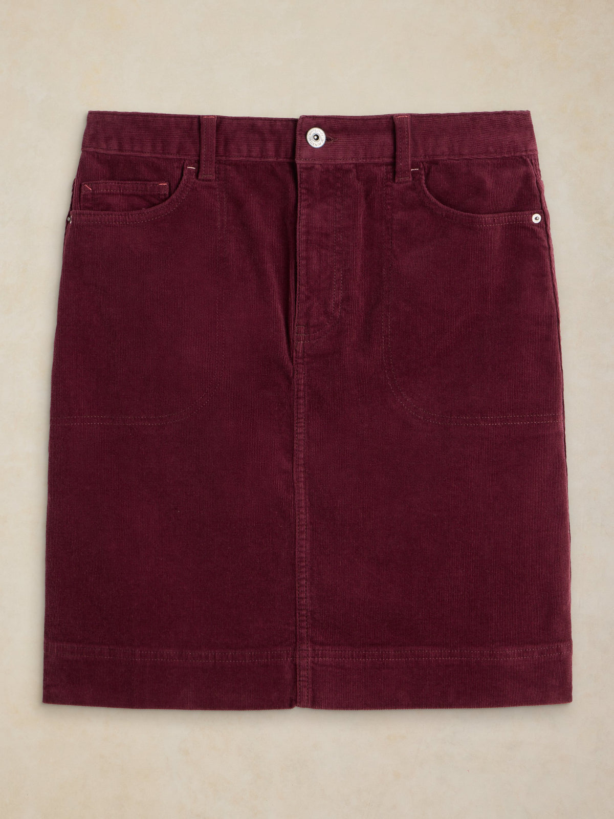 White Stuff | Tia Cord Skirt | Dark Plum