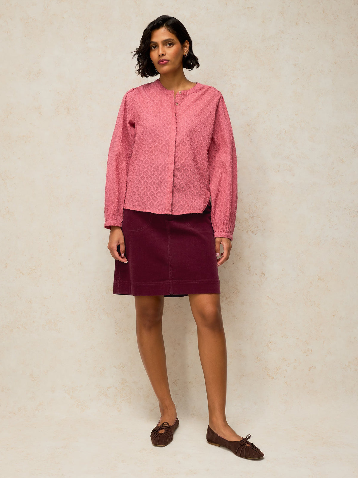 White Stuff | Tia Cord Skirt | Dark Plum