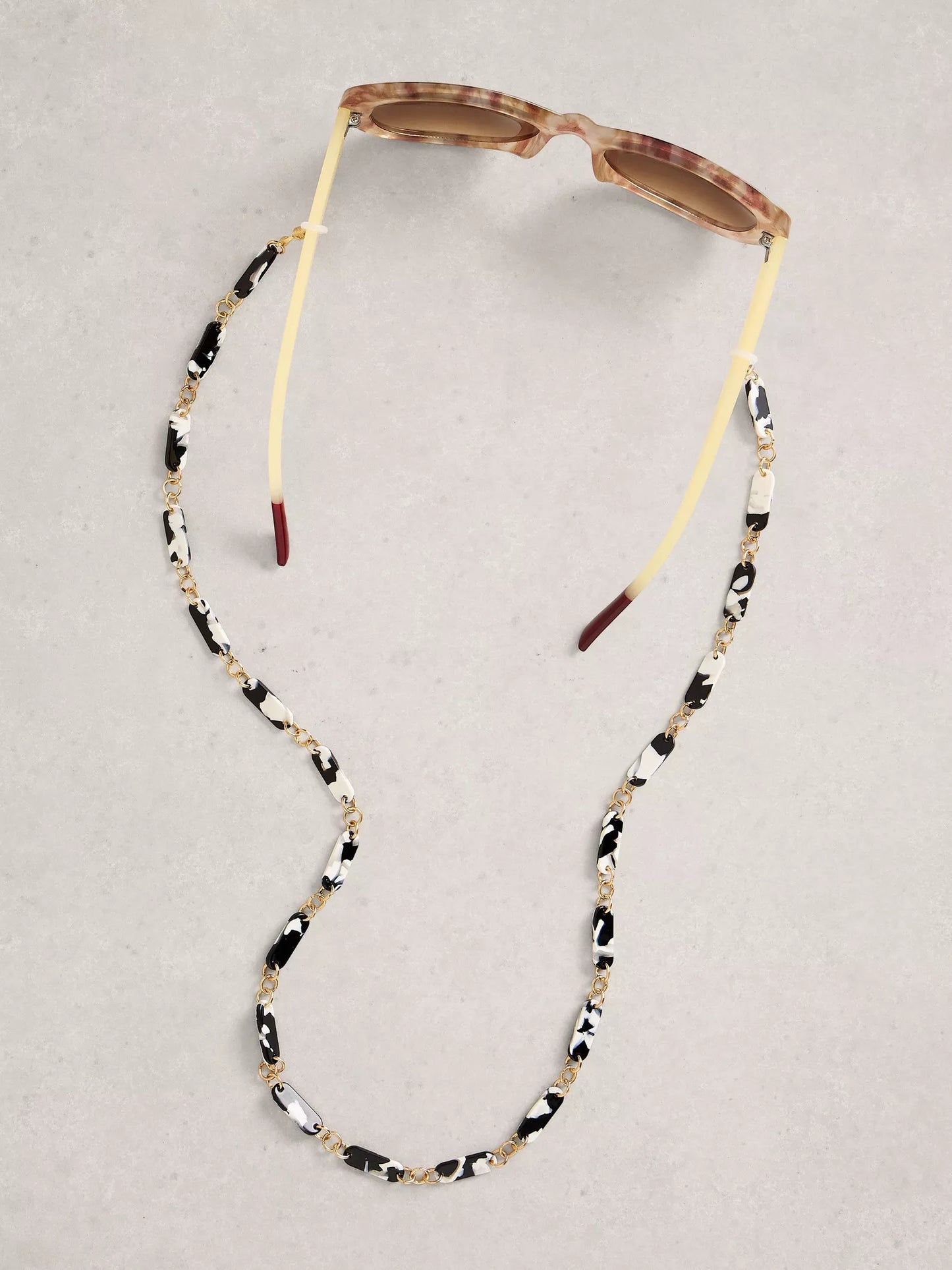 White Stuff | Acetate Sunglasses Chain | Black & White