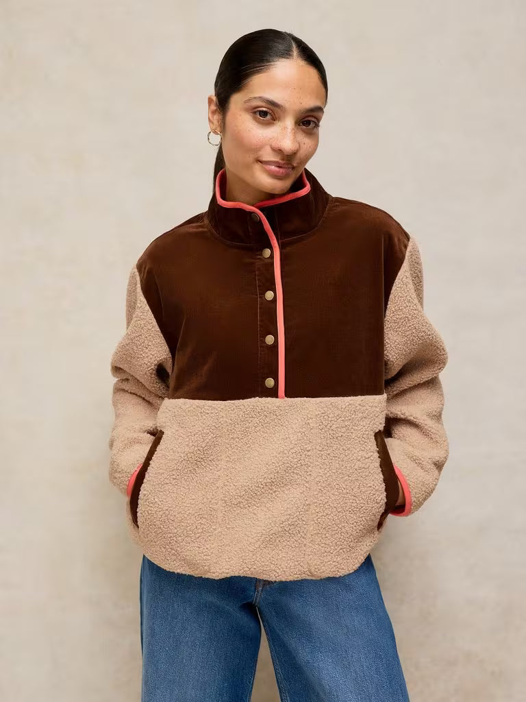 White Stuff | Borg Half Placket | Natural