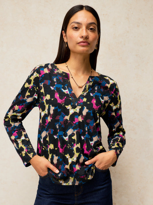 White Stuff | Weaver Notch Top | Navy
