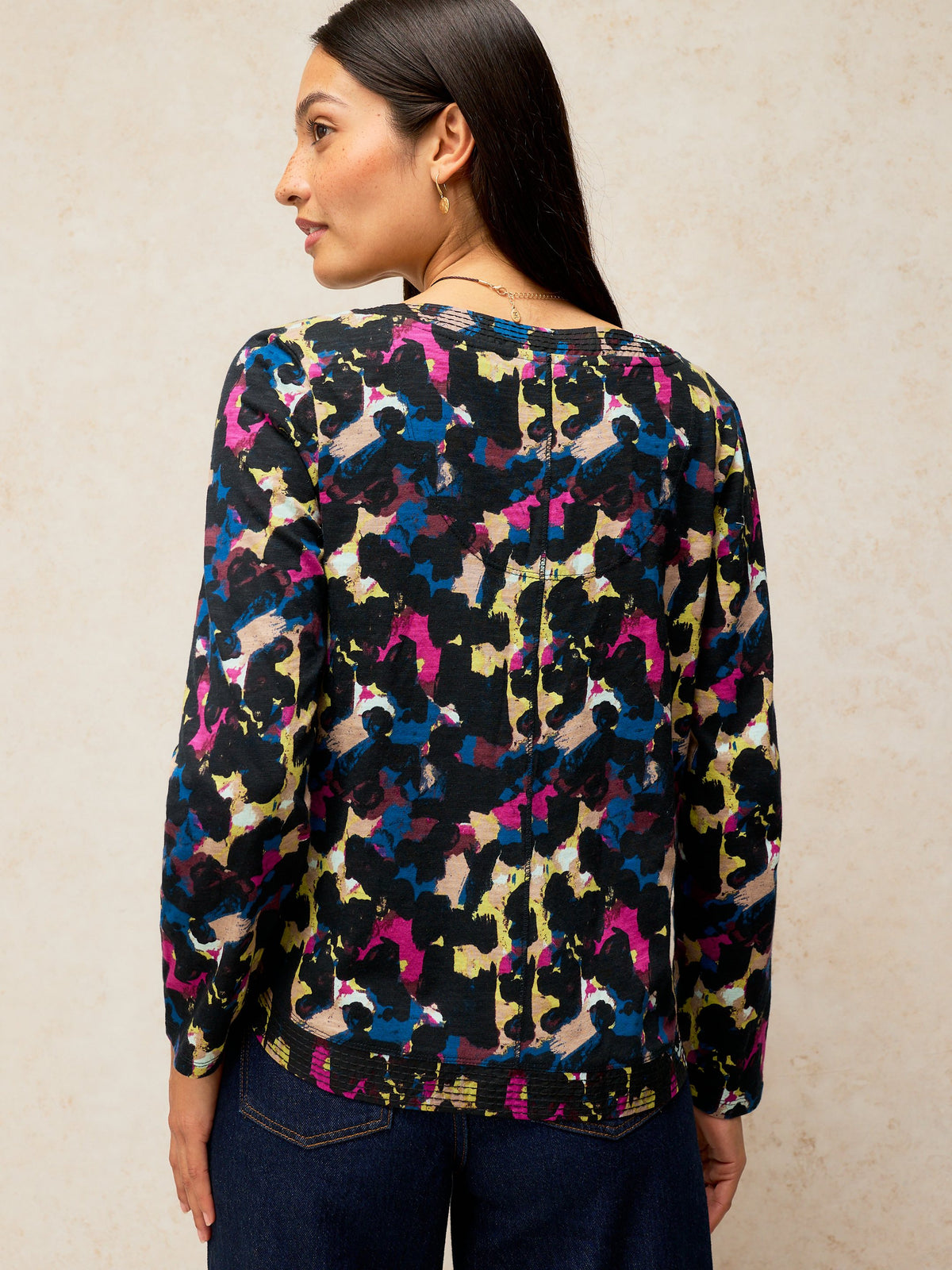White Stuff | Weaver Notch Top | Navy