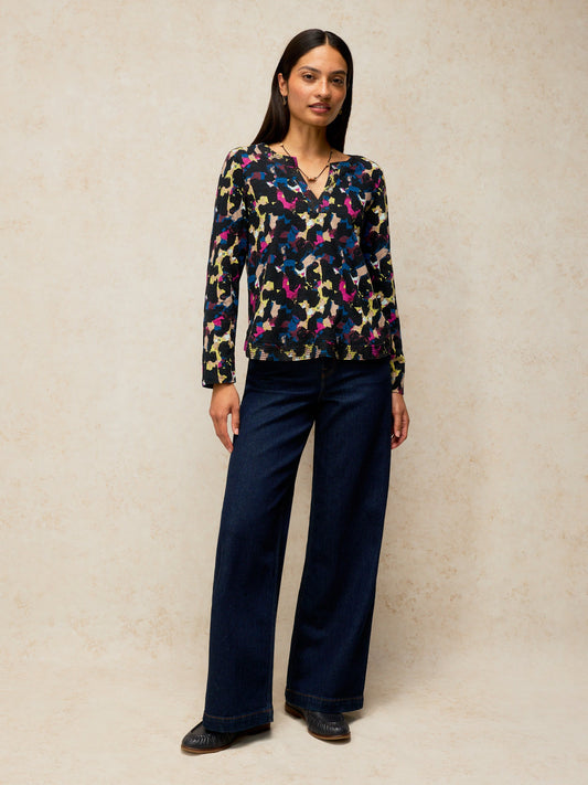 White Stuff | Weaver Notch Top | Navy