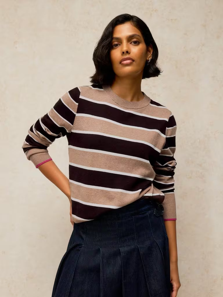 White Stuff | Katie Stripe Jumper | Natural Multi