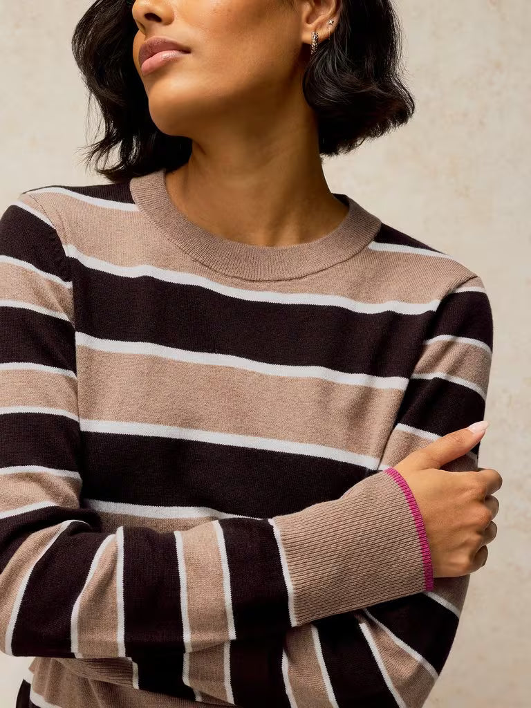 White Stuff | Katie Stripe Jumper | Natural Multi