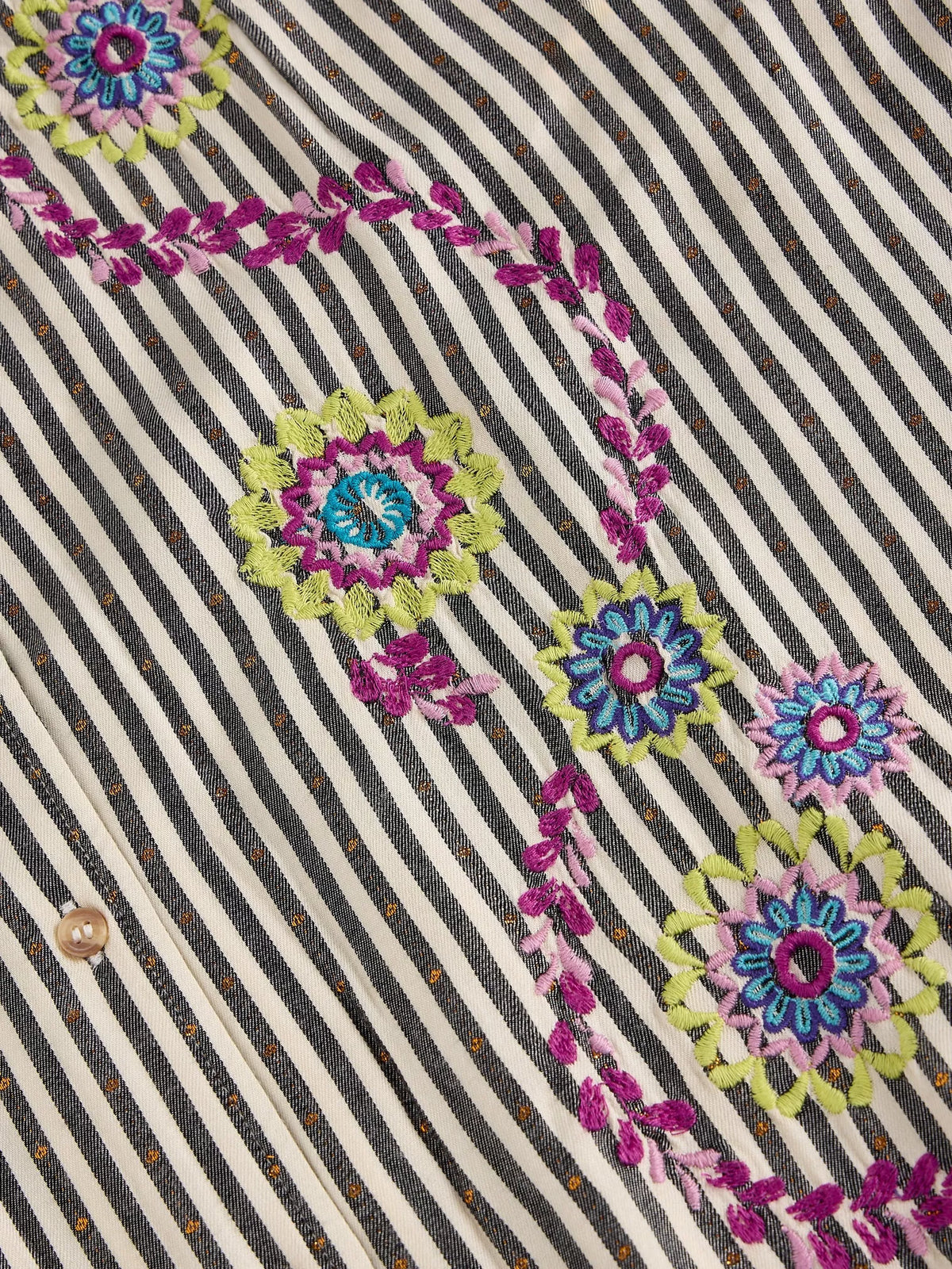 White Stuff | Lena Embroidered Shirt | Ivory Multi