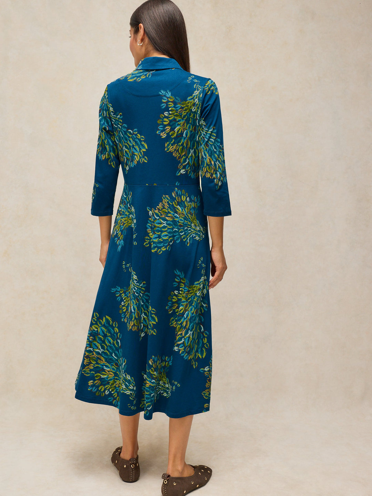 White Stuff | Rua Jersey Shirt Dress | Teal