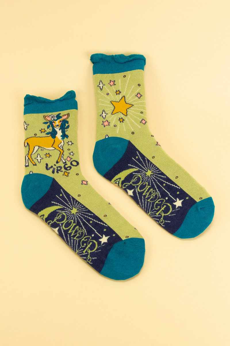 Powder UK | Zodiac Ankle Socks | Virgo - Blossom Boutique Online  
