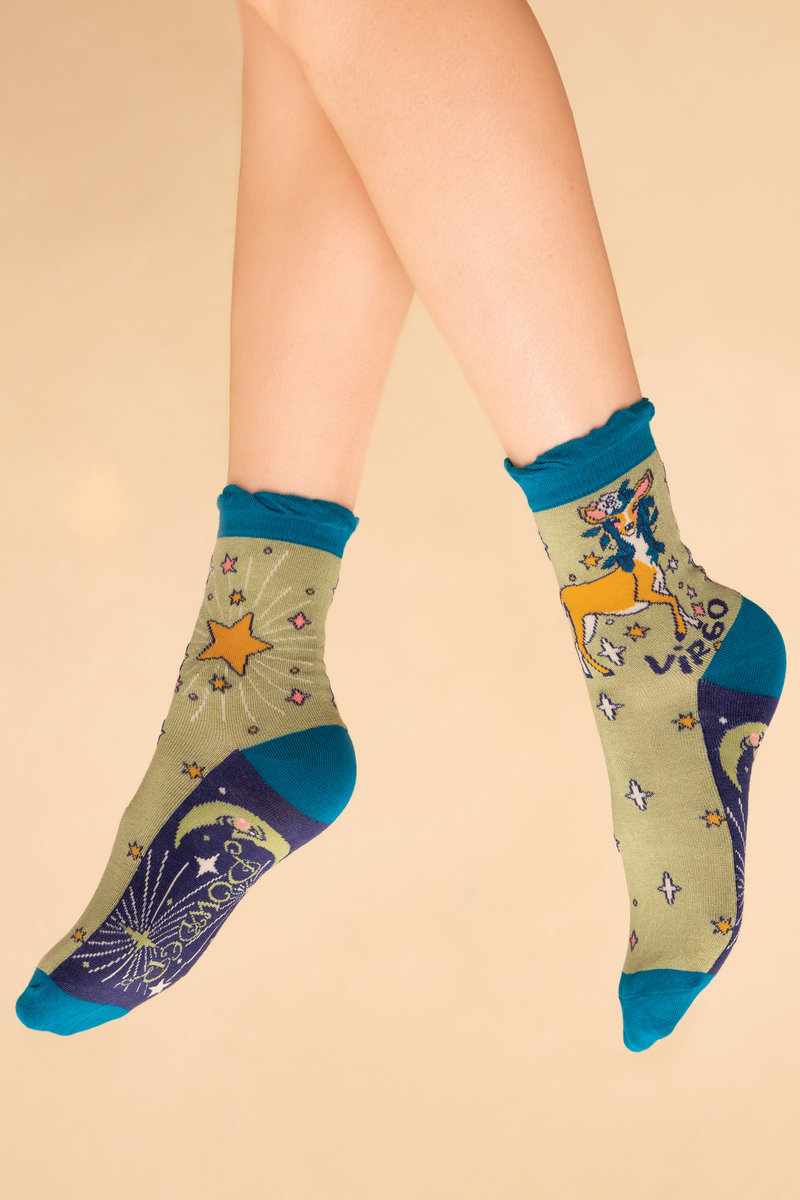 Powder UK | Zodiac Ankle Socks | Virgo - Blossom Boutique Online  