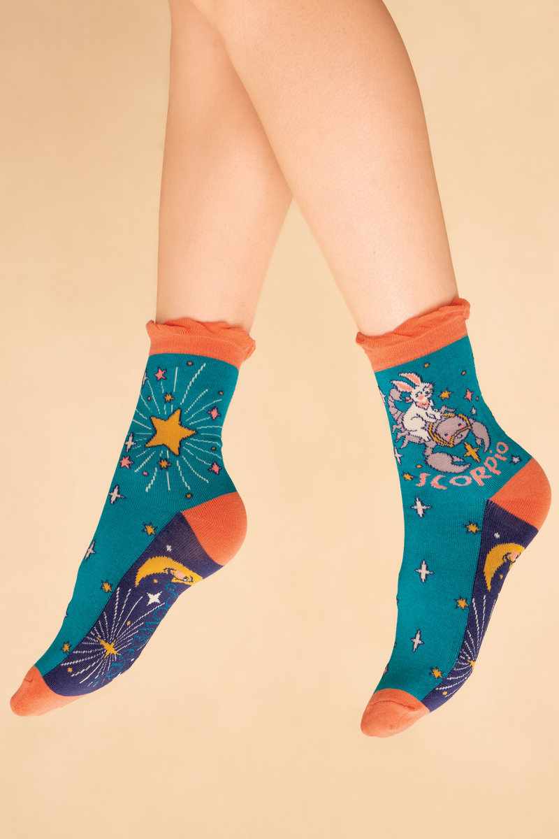Powder UK | Zodiac Ankle Socks | Scorpio - Blossom Boutique Online  