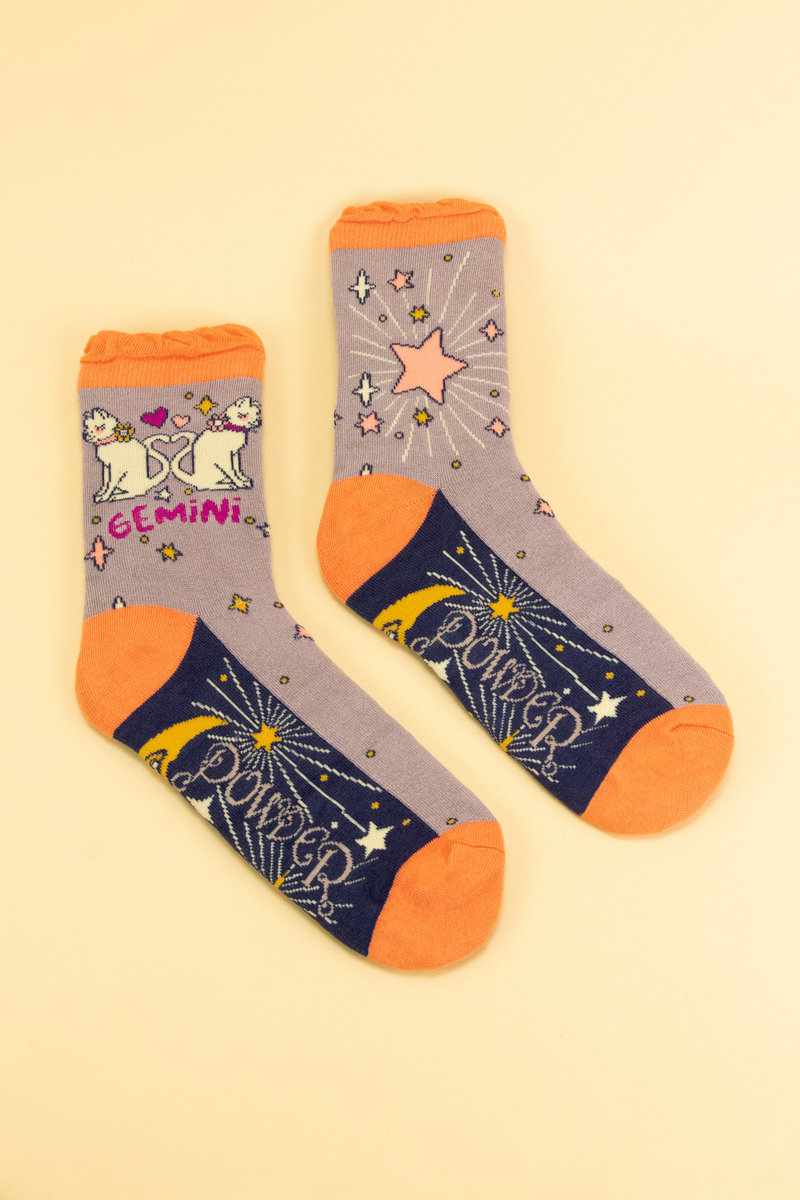 Powder UK | Zodiac Ankle Socks | Gemini - Blossom Boutique Online  