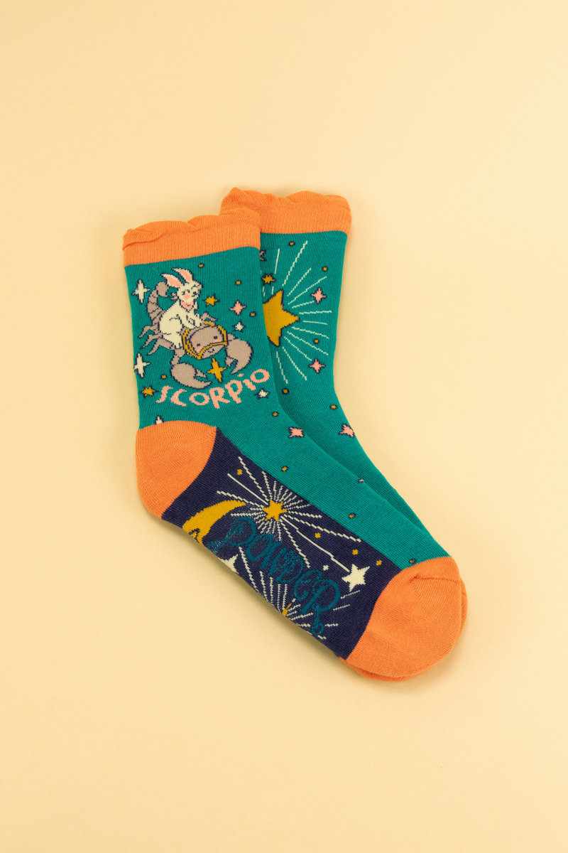 Powder UK | Zodiac Ankle Socks | Scorpio - Blossom Boutique Online  