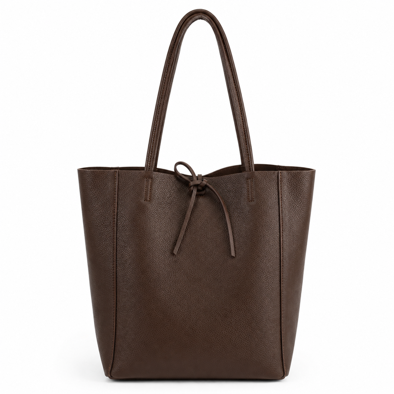 Large Italian Leather Tote Bag | Coffee
