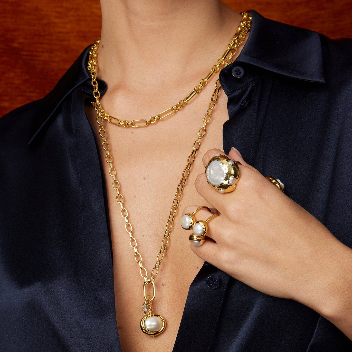 Ashiana London | Gold Bardot Chain Necklace: Long – 32"