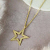 My Doris | Brushed Gold Star Necklace