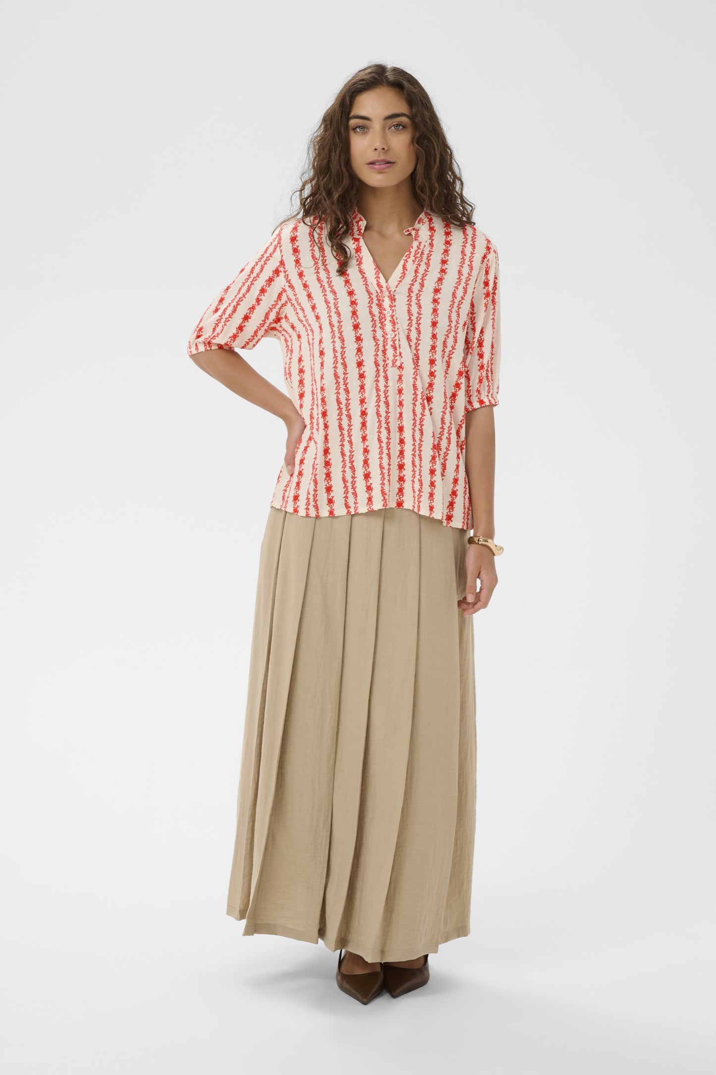 Culture | CUhollie Blouse | Coral Red