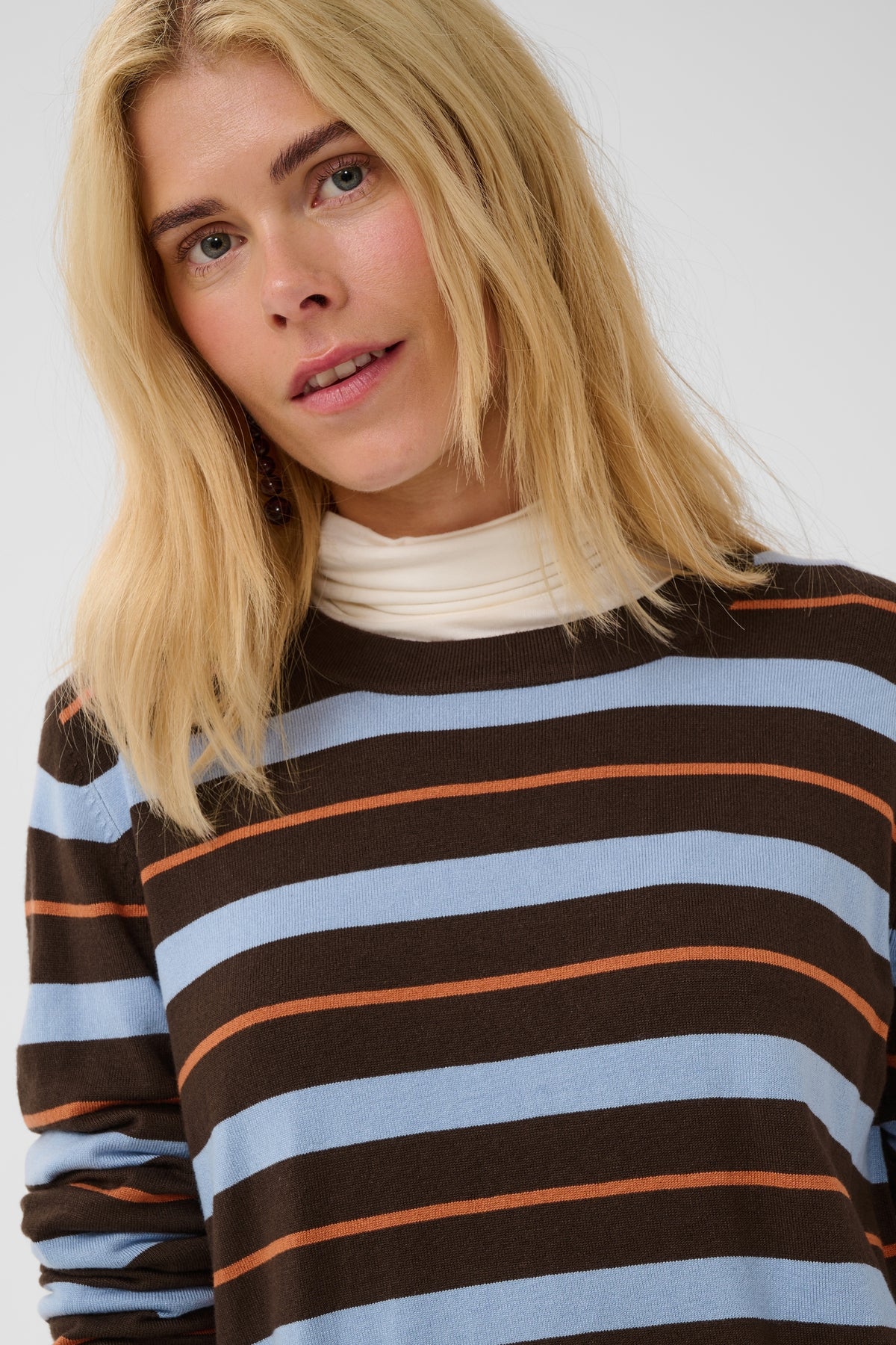 Culture | CUbalto Jumper | Brown/Blue Stripe