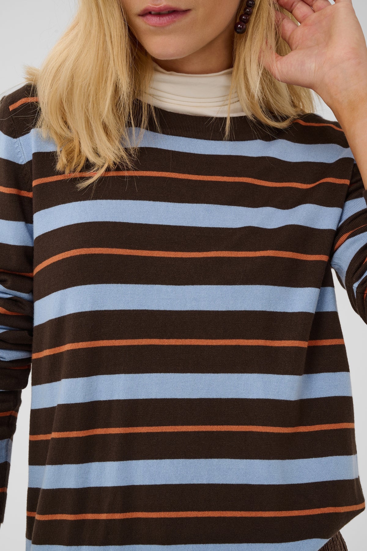 Culture | CUbalto Jumper | Brown/Blue Stripe