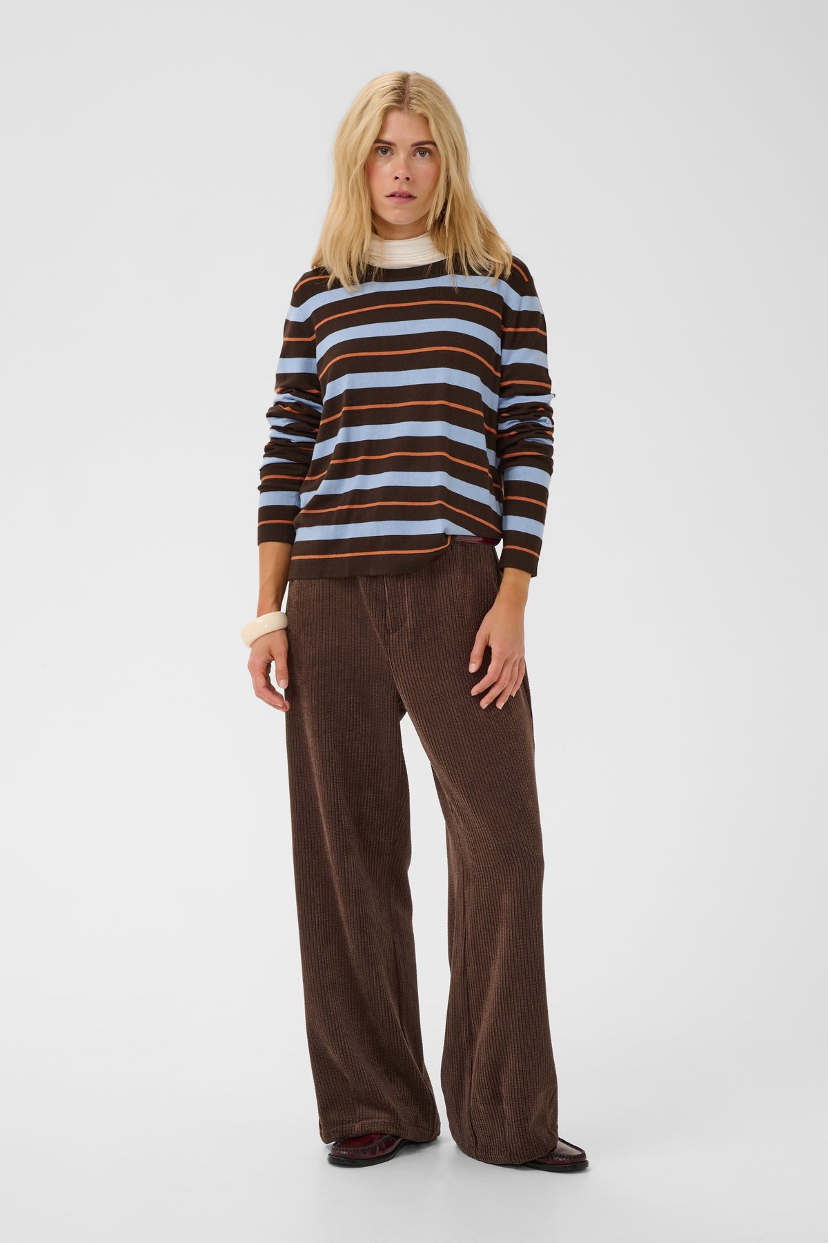 Culture | CUbalto Jumper | Brown/Blue Stripe