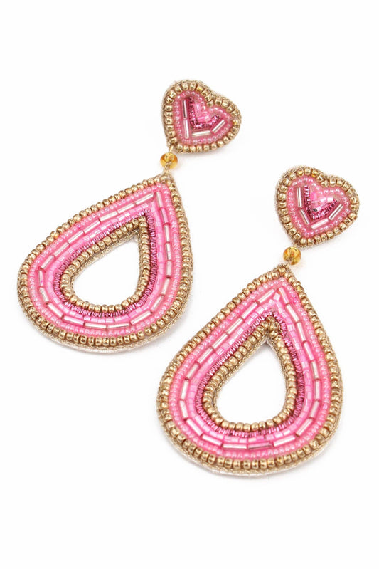 My Doris | Pink Teardrop Earrings - Blossom Boutique Online  