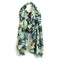 POM | Green mix recycled lily print and metallic scarf