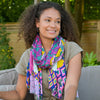 POM | Bamboo Green Mix Dahlia Print Scarf