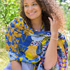 POM | Bamboo Blue Mix Dahlia Multi Print Scarf