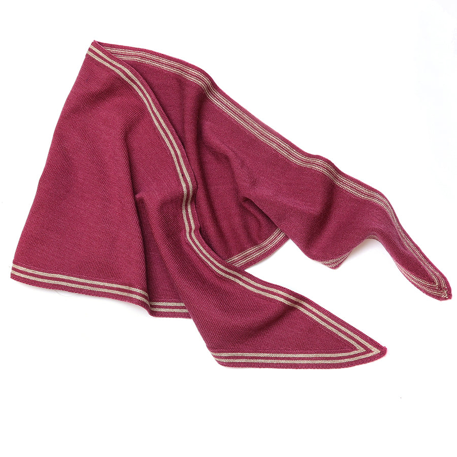 POM | Amelia Fine Knit Triangle Scarf | Berry