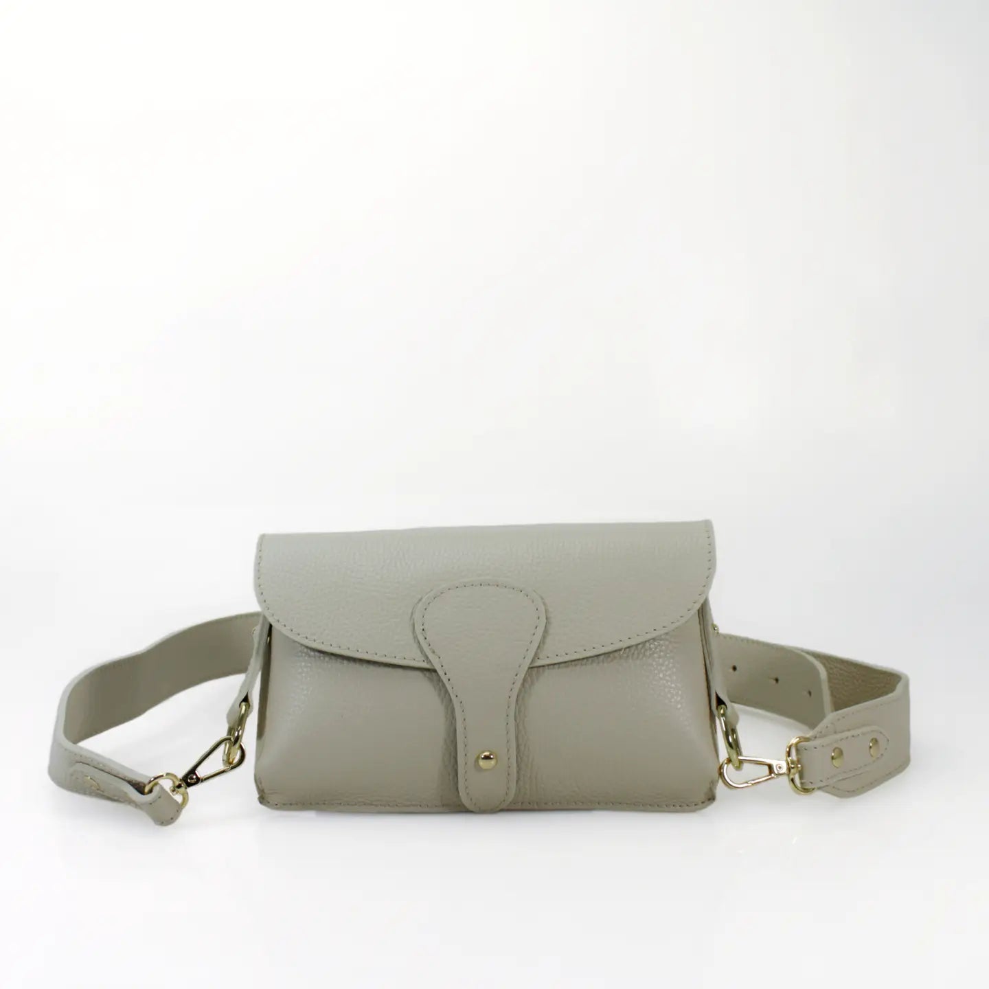 Pre-Order | Leather Crossbody Bag | Beige