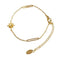 White Leaf | Star Pendant Bracelet - Gold