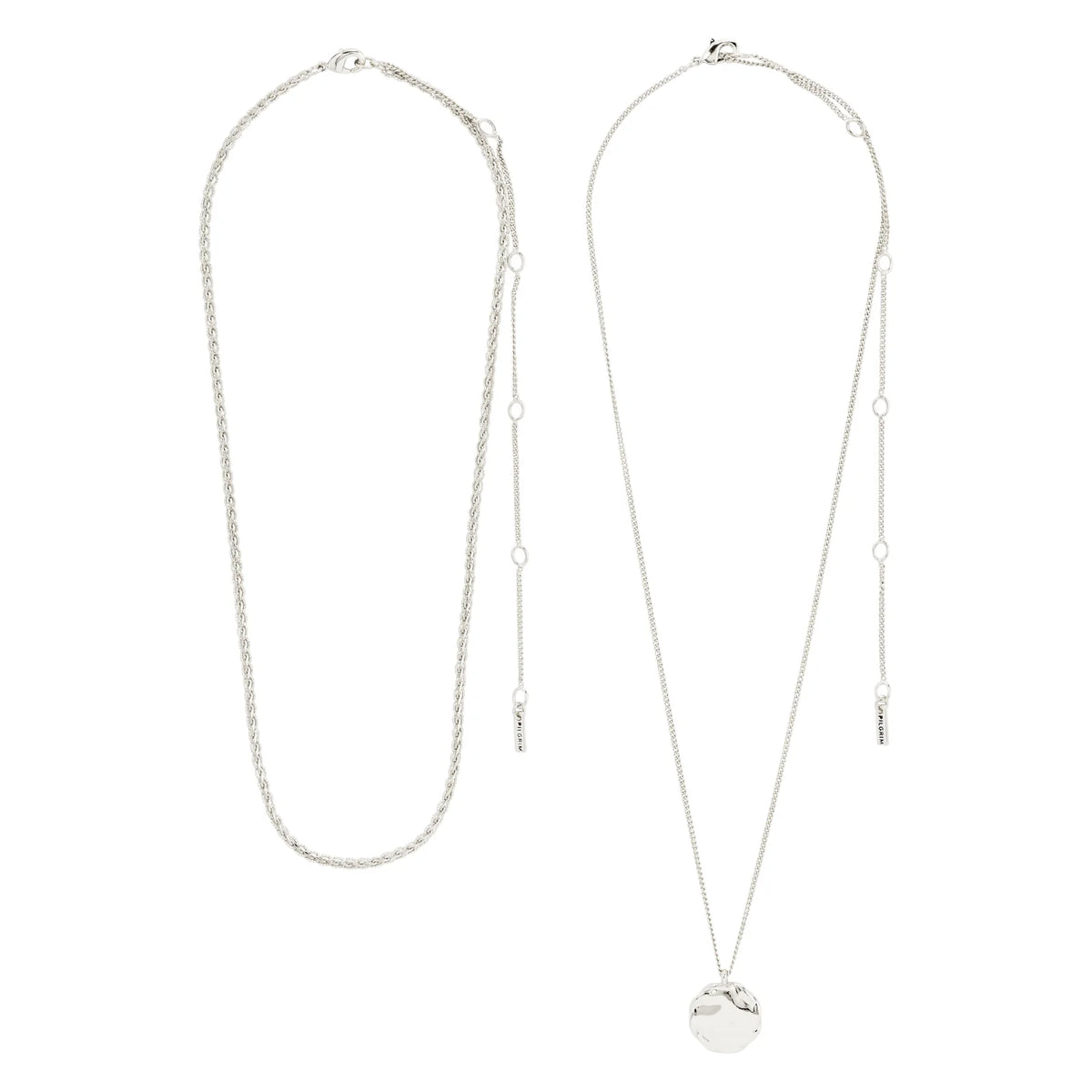 Pilgrim | Declan 2-in-1 Necklace | Silver Plated