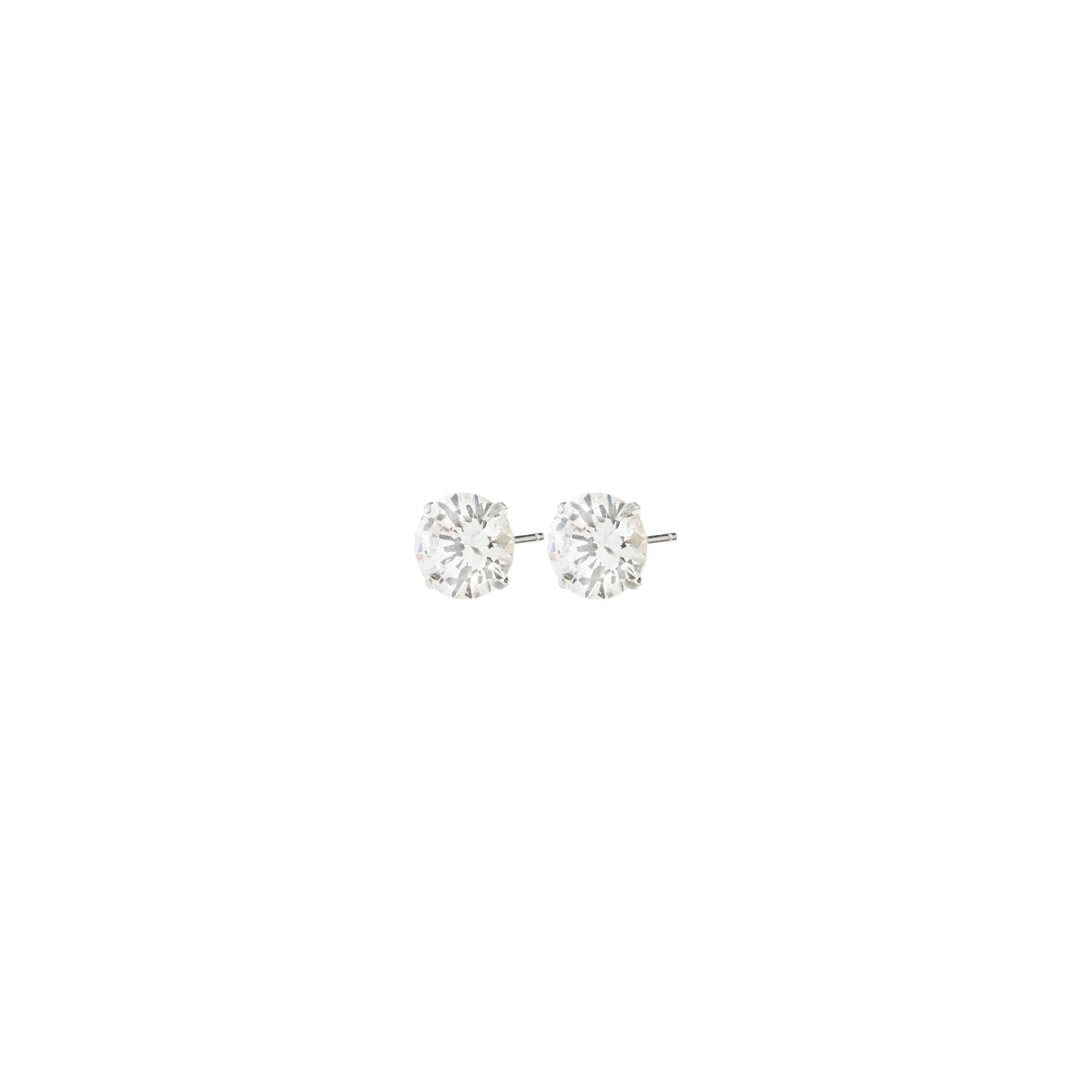 Pilgrim | Sable Crystal Earstuds | Silver-Plated