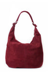 Suede Shoulder Bag | Burgundy