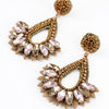 My Doris | Pink and Gold Art Deco Drop Earrings