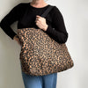 Sixton London | Brown Leopard Print Tote Bag | Large