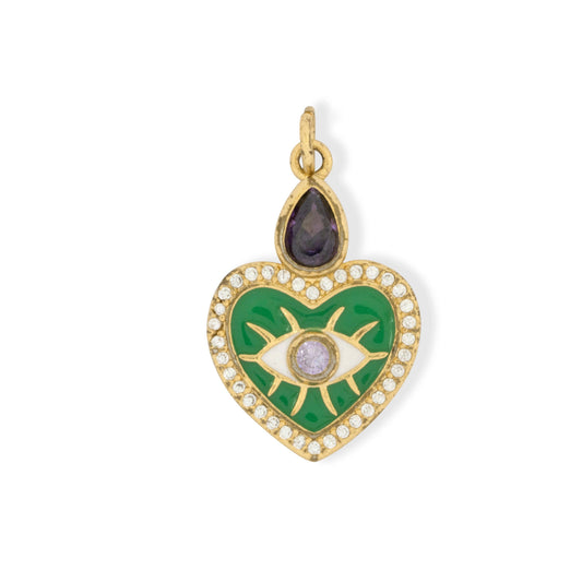 Ashiana London | Cuore Green Heart Charm