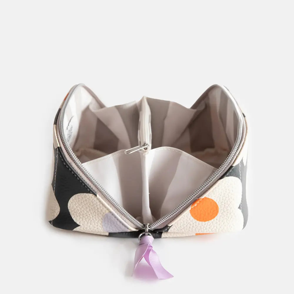 Caroline Gardner | Multi Flower Diagonal Cosmetic Bag