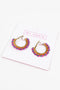 Pre-Order | My Doris Gold & Pink Beaded Hoop Earrings